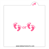 Boy or Girl Footprints Stencil Set