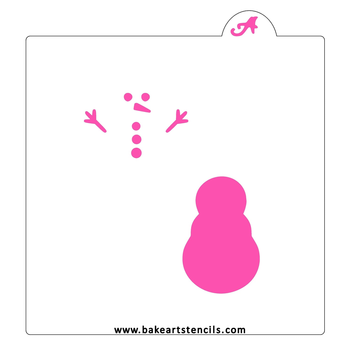 Build a Snowman Stencil