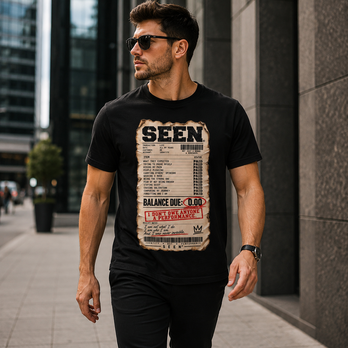 BALANCE DUE: $0.00 | The SEEN. Receipt Tee