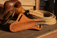 Blackstone Ranch Cleaver Knife 8" Handmade Black Coated Carved Handle by JW SteelCrafts, product image 3