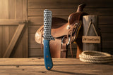 Tealstone Bull Cutter Knife 8" Handmade Rasp Steel Teal Resin Handle by JW SteelCrafts