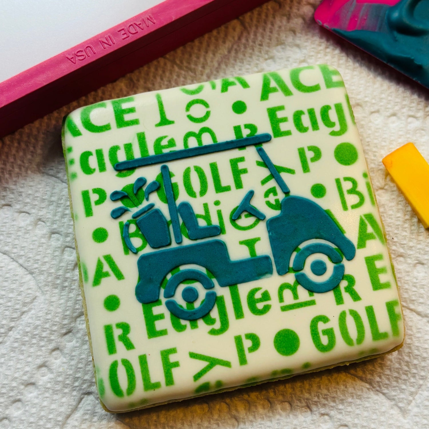 Golf Talk Pattern Cookie Stencil