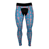 Cotton Candy Cross Compression Tights