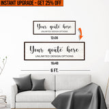 Upgrade Your 12x36 Inches 'Custom Quote' (Style 2) Canvas Measuring To 16x48 Inches