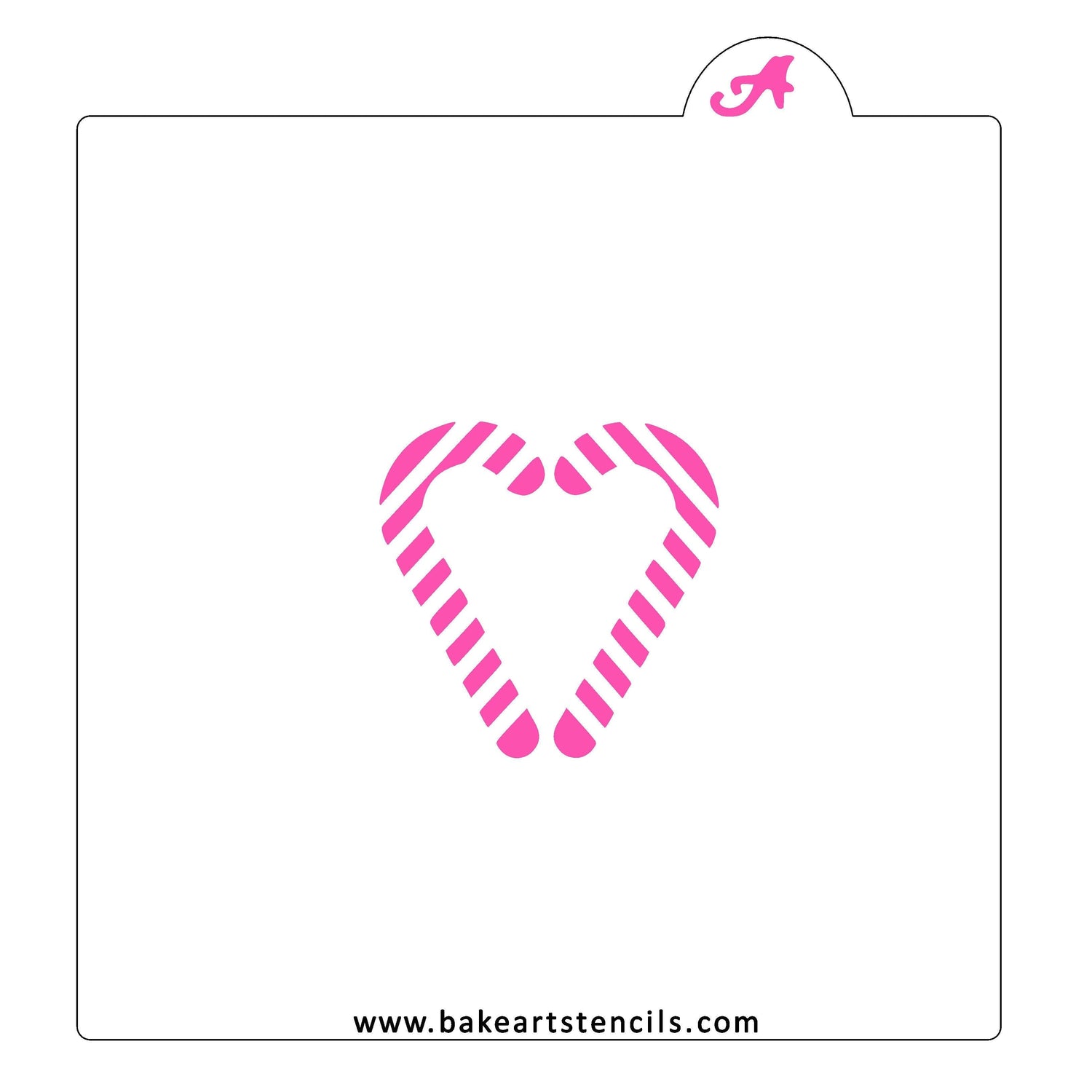 Candy Cane Love Stencil