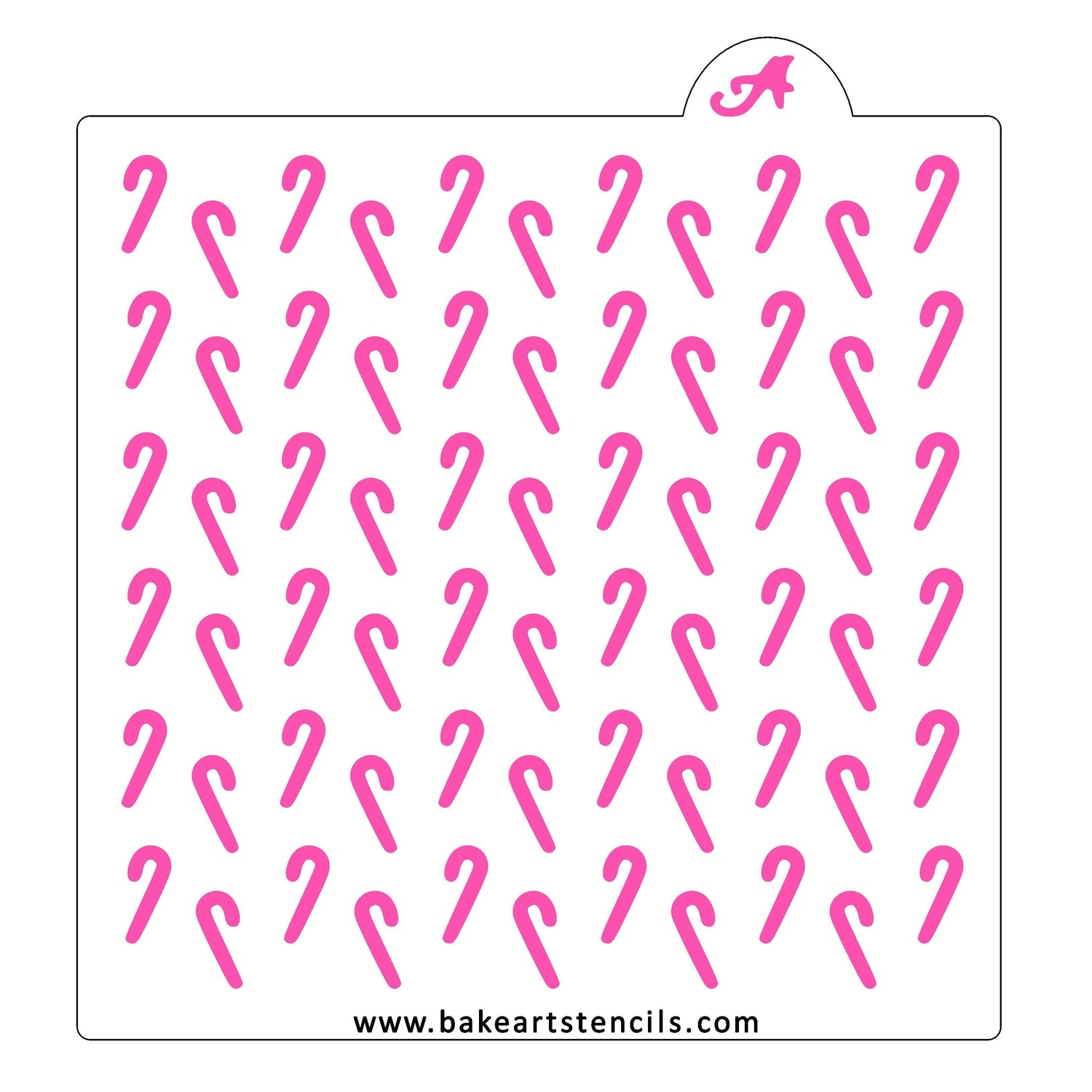 Candy Cane Silhouette Stencil
