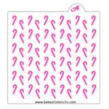 Candy Cane Silhouette Stencil
