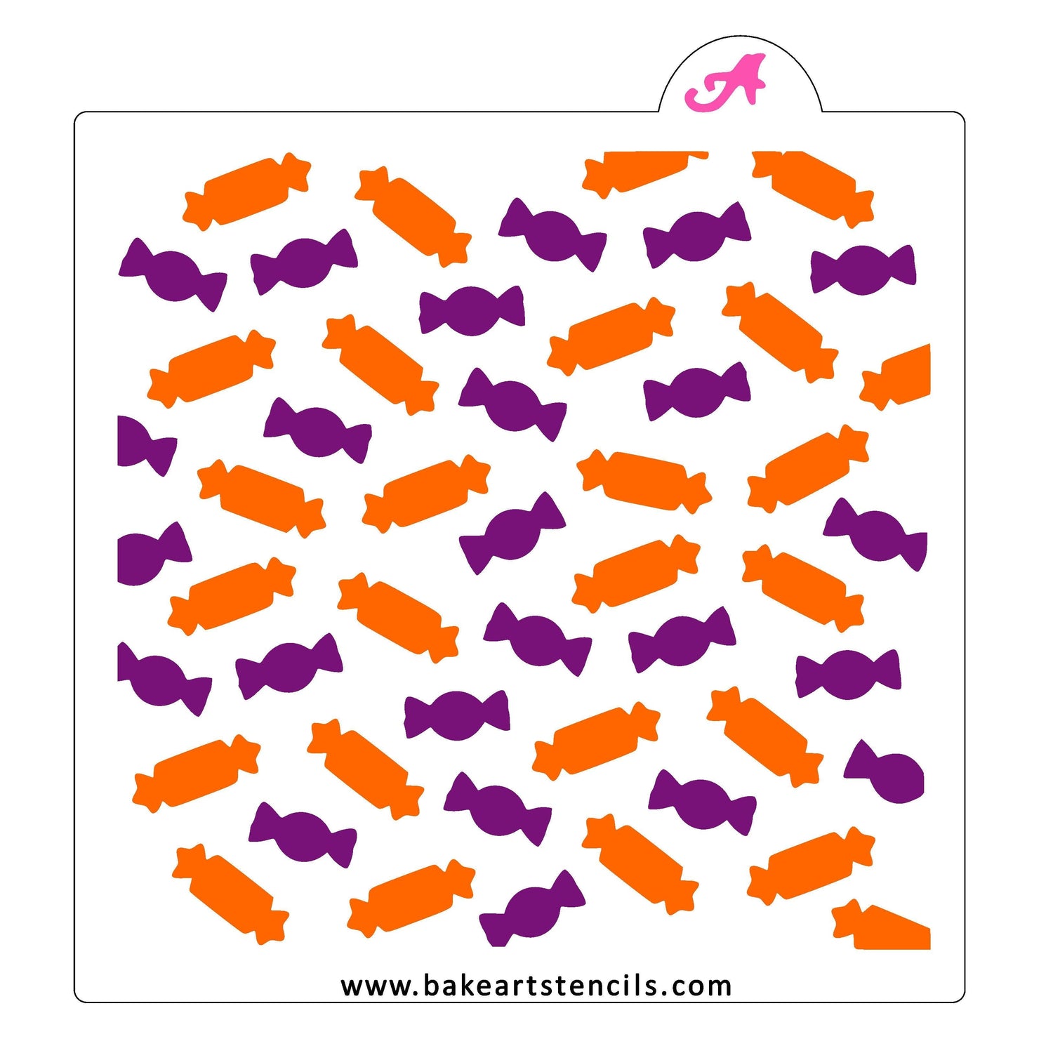 Candy Pattern Cookie Stencil