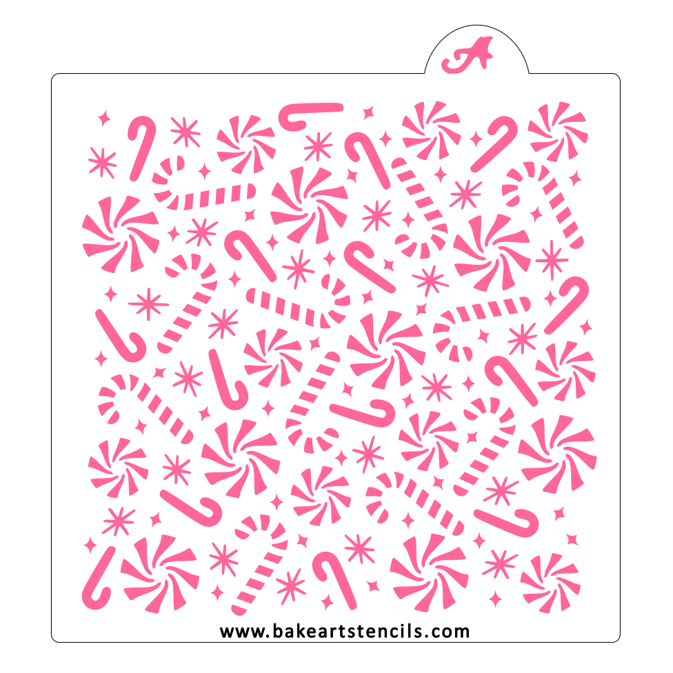 Candy Cane Forest Stencil