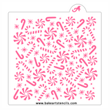 Candy Cane Forest Stencil