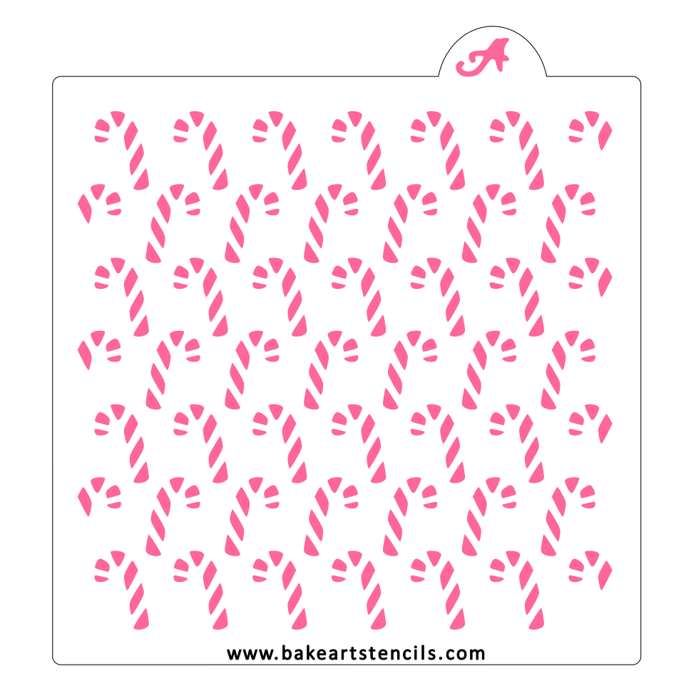 Candy Canes Pattern Stencil