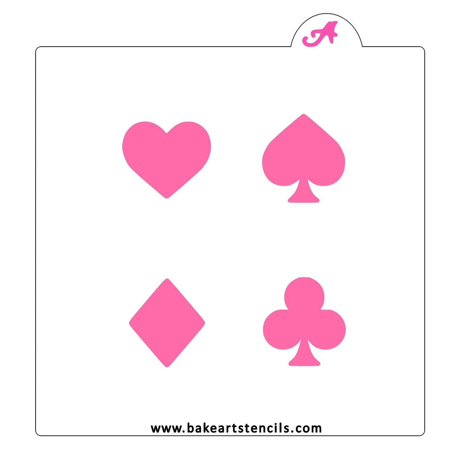 Card Suits Oreo Stencil