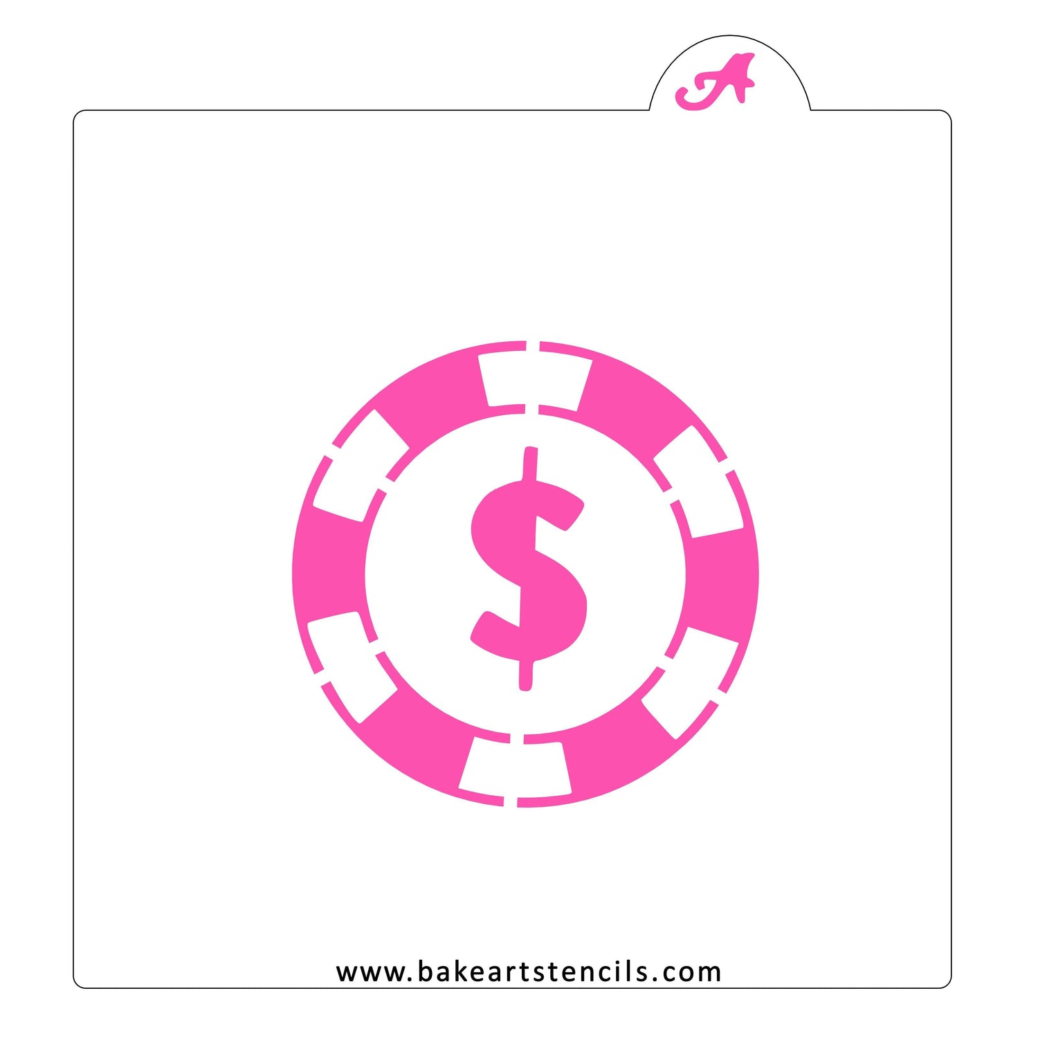 Casino Chip Cookie Stencil