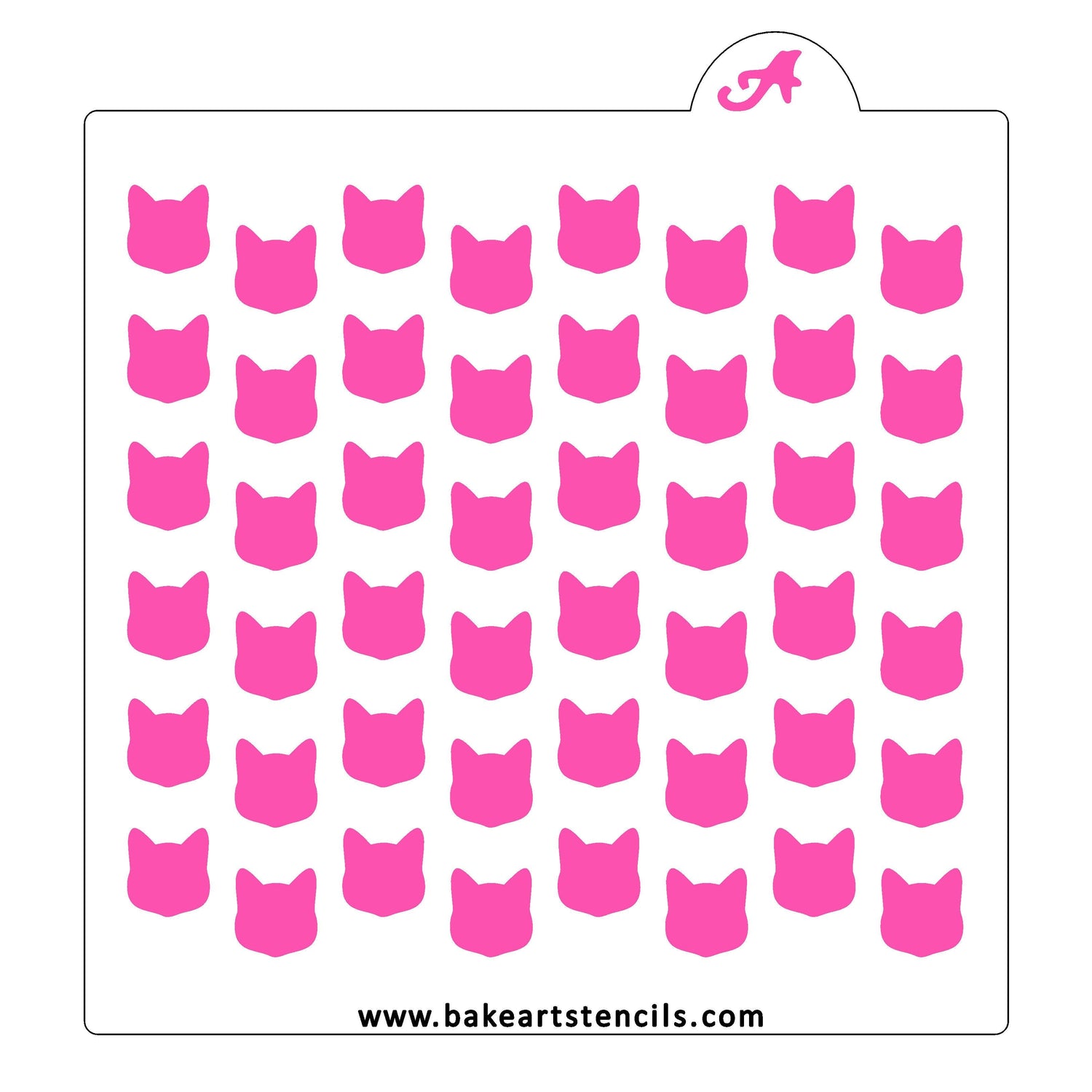 Cat Face Pattern Stencil