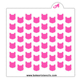 Cat Face Pattern Stencil