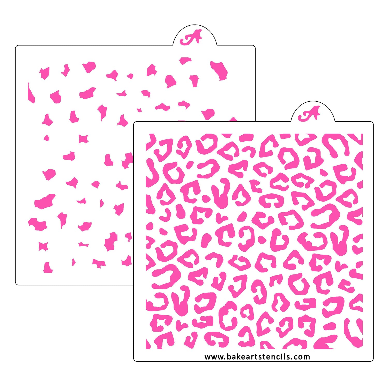 Double Cheetah Pattern Stencil Set