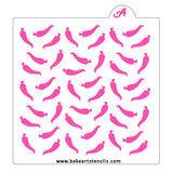 Chili Pepper Pattern Stencil