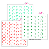 Christmas Rainbows Cookie Stencil Set