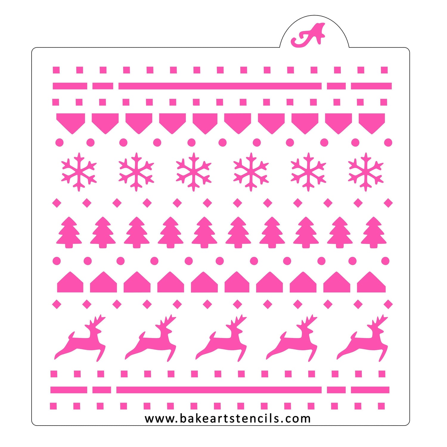 Christmas Sweater Pattern Stencil