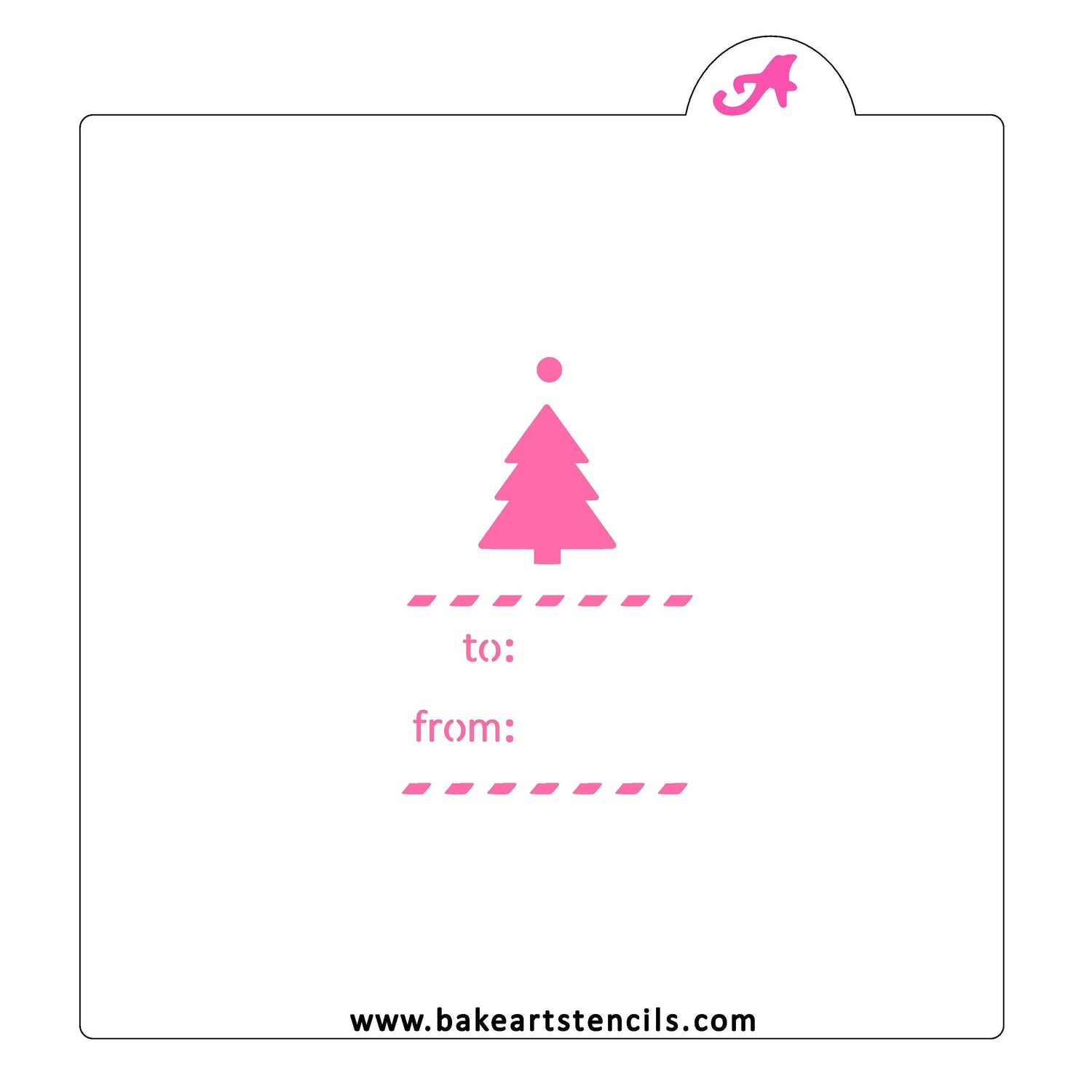 Christmas Gift Tag Cookie Stencil