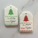 Christmas Gift Tag Cookie Stencil