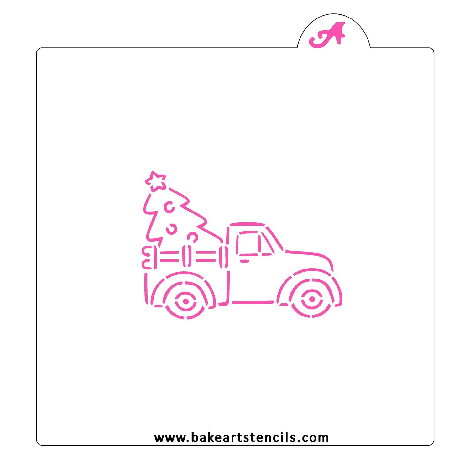 Christmas Truck PYO Cookie Stencil