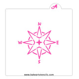 Compass Rose Cookie Stencil