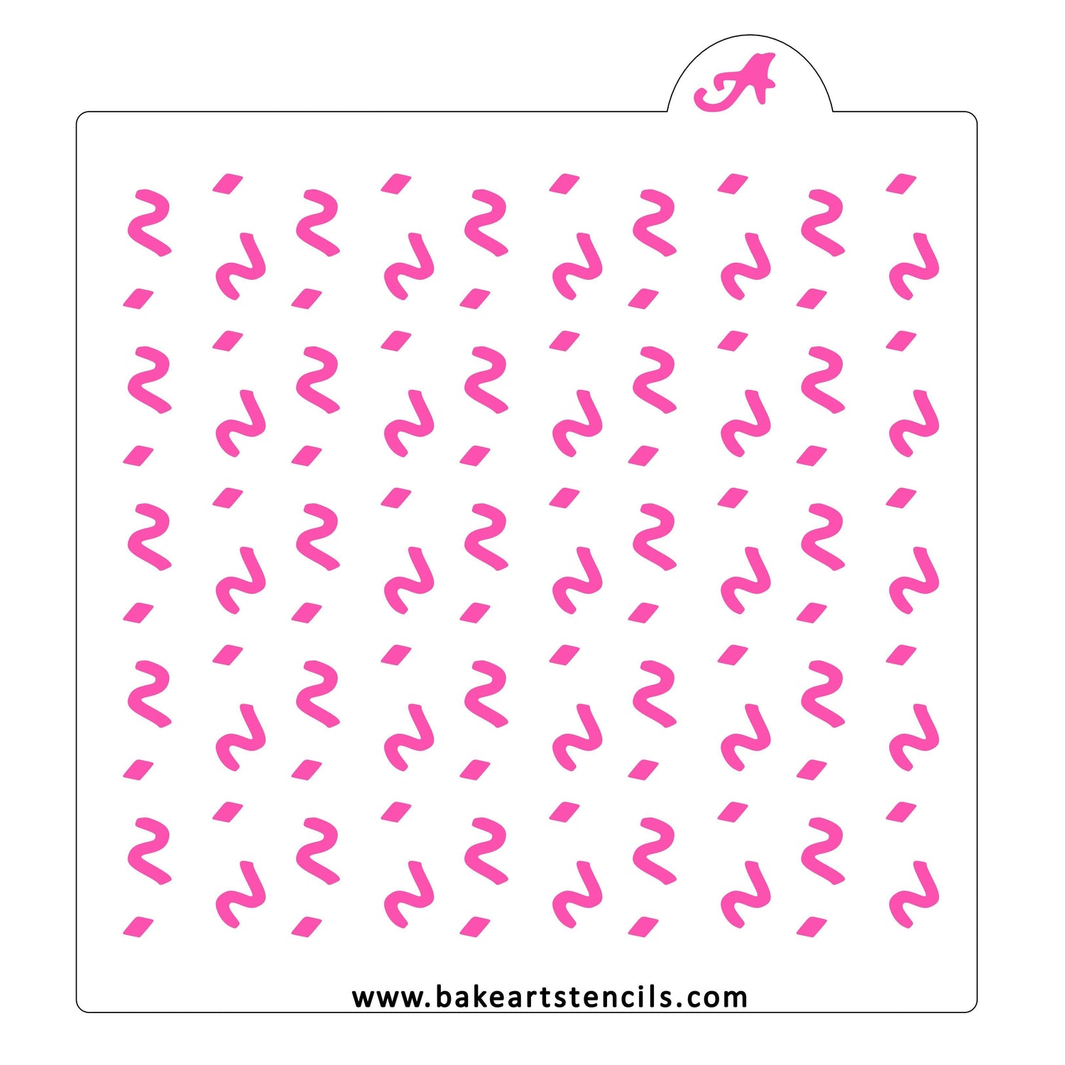 Confetti and Streamers Pattern Stencil