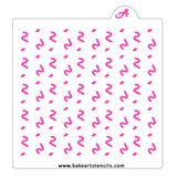 Confetti and Streamers Pattern Stencil