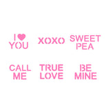 Conversation Hearts Cookie Stencil Set
