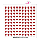Wine Glass Sprinkles Stencil