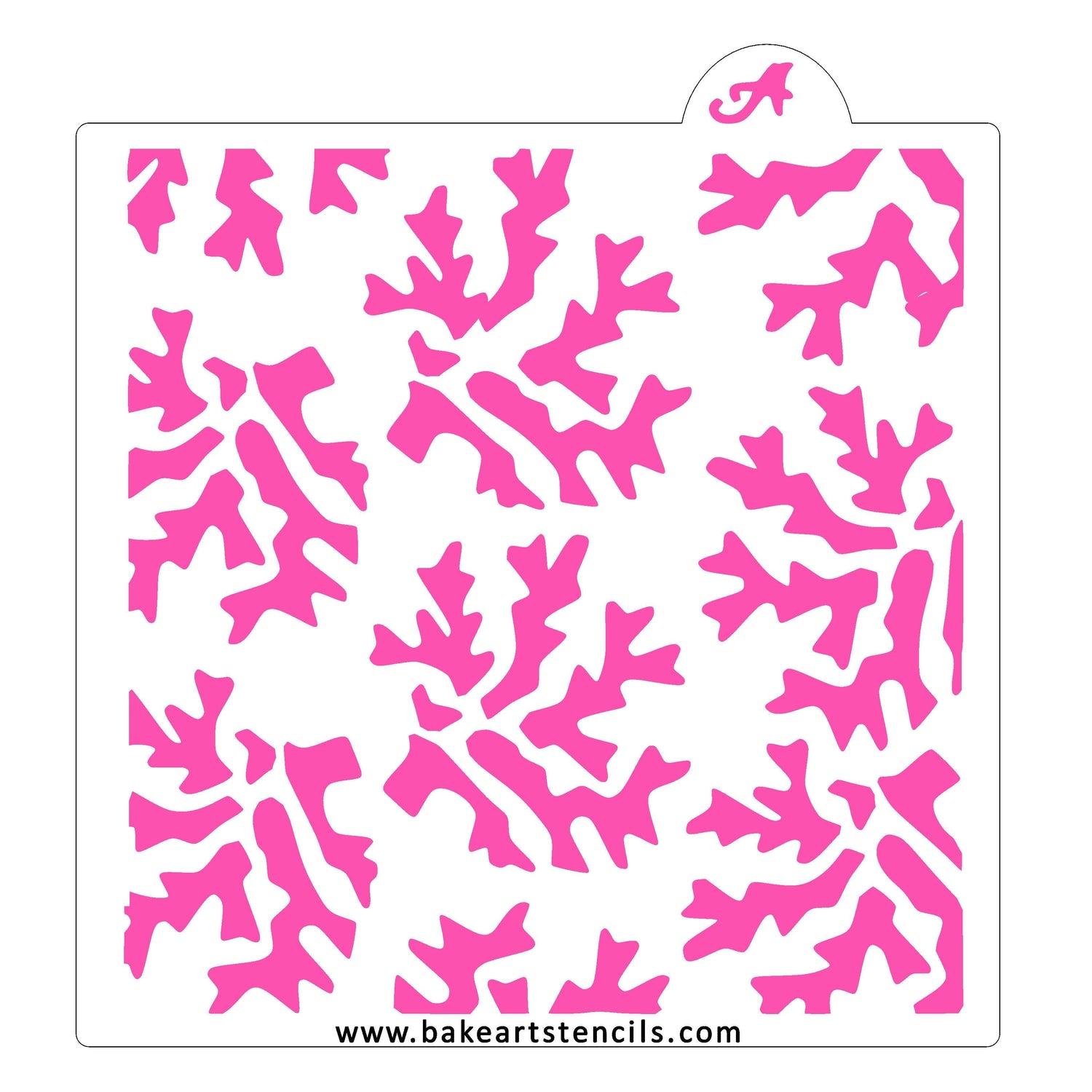 Coral Pattern Cookie Stencil