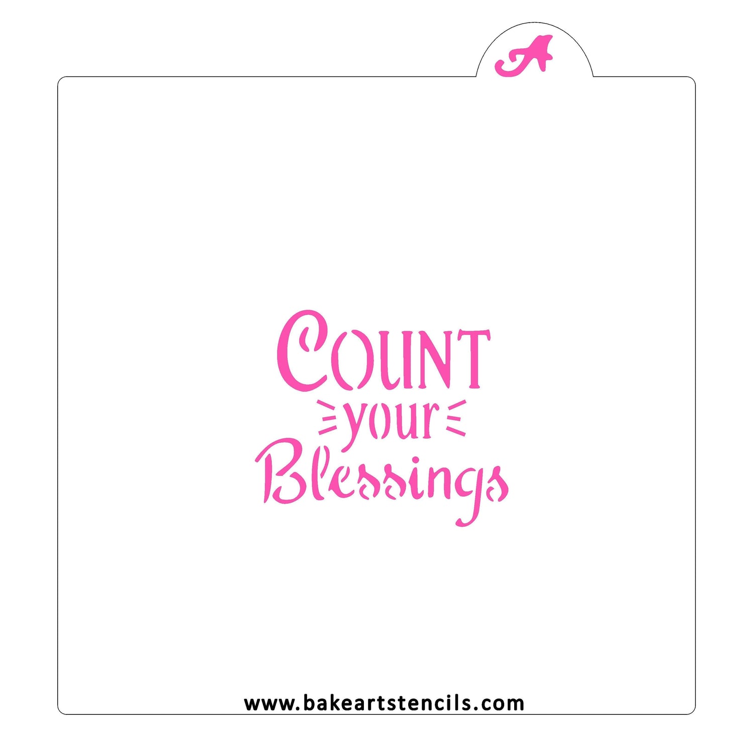 Count Your Blessings Cookie Stencil
