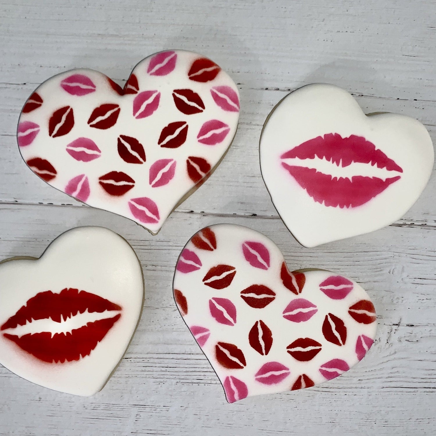 Kisses Pattern Cookie Stencil