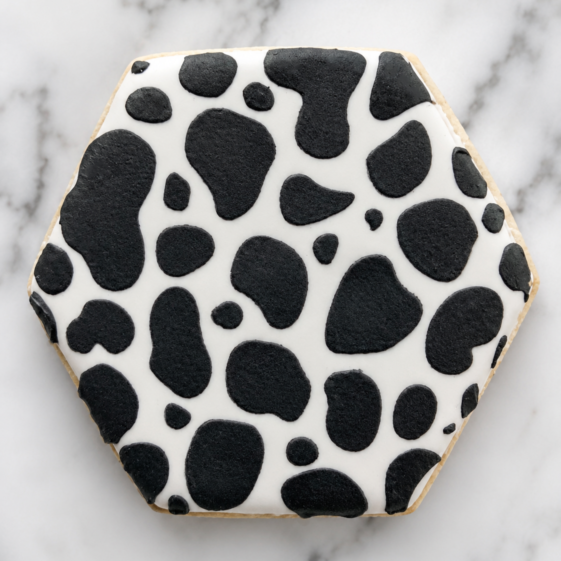 Cow Print Cookie Stencil