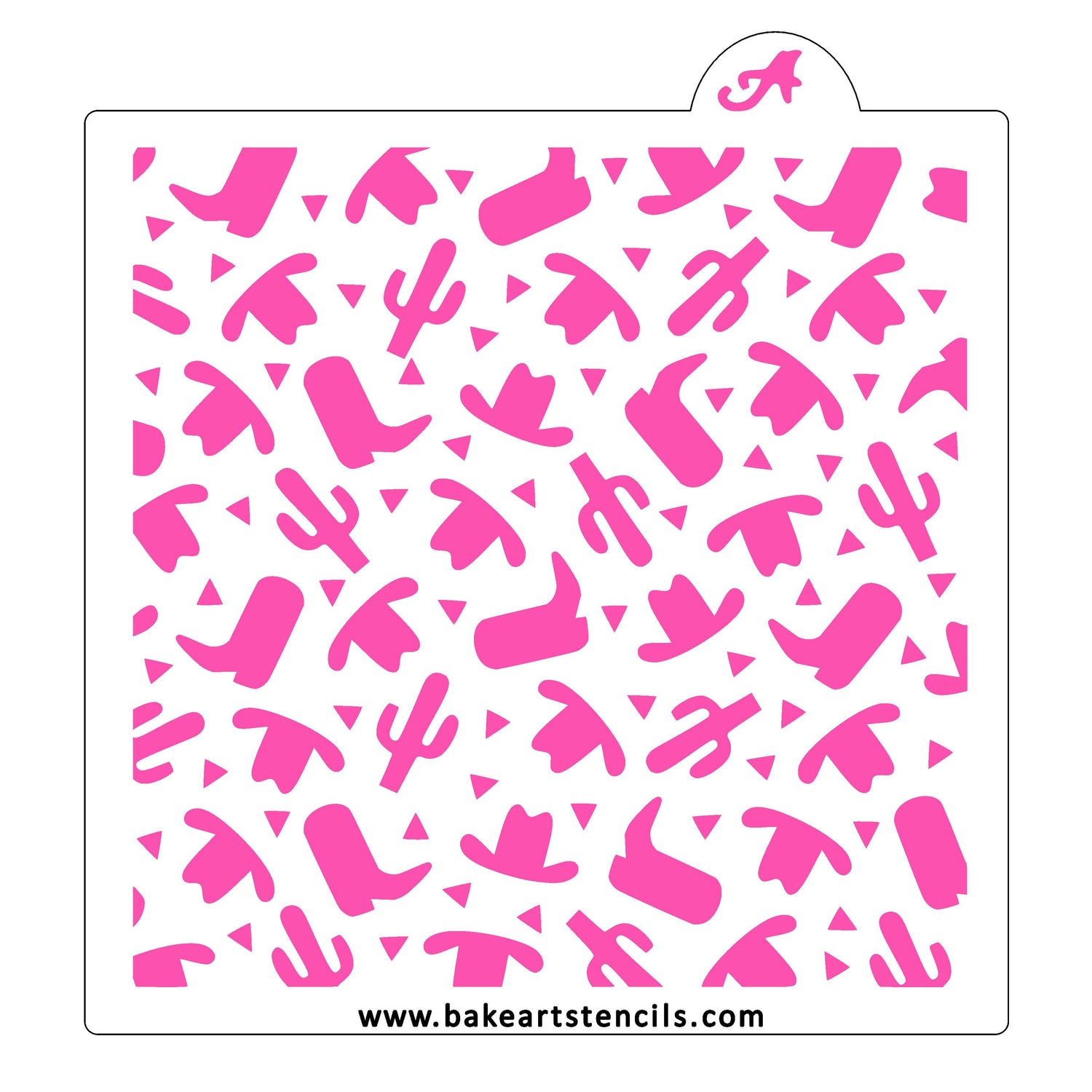 Cowboy Pattern Cookie Stencil