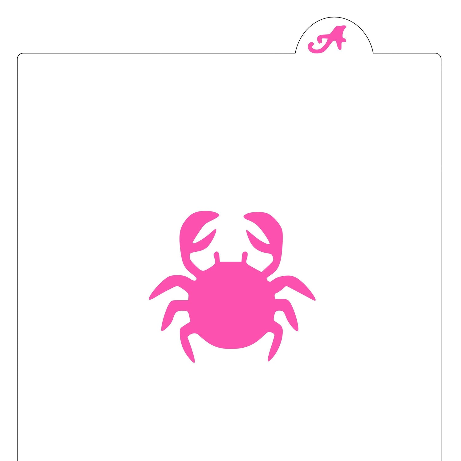 Crab Cookie Stencil