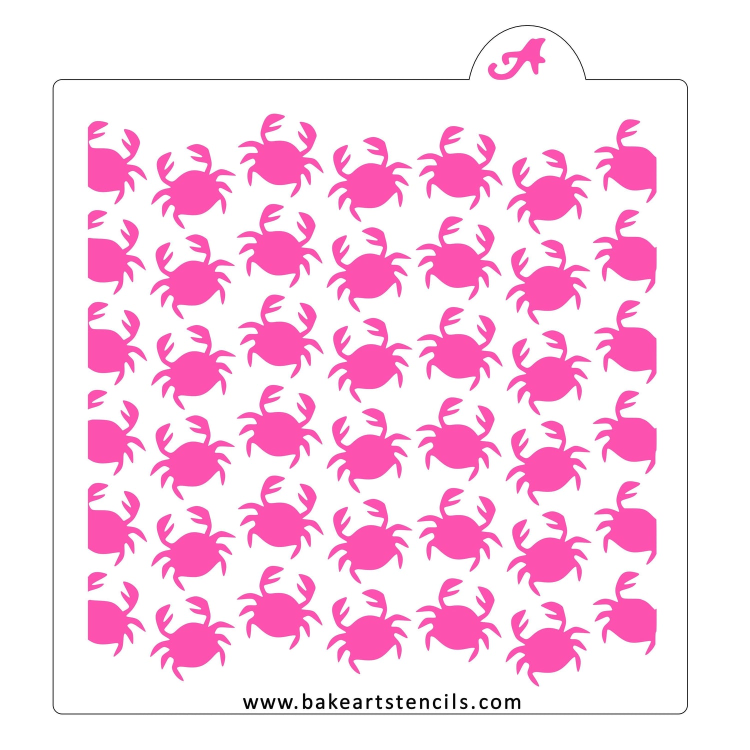 Crabby Crab Pattern Stencil