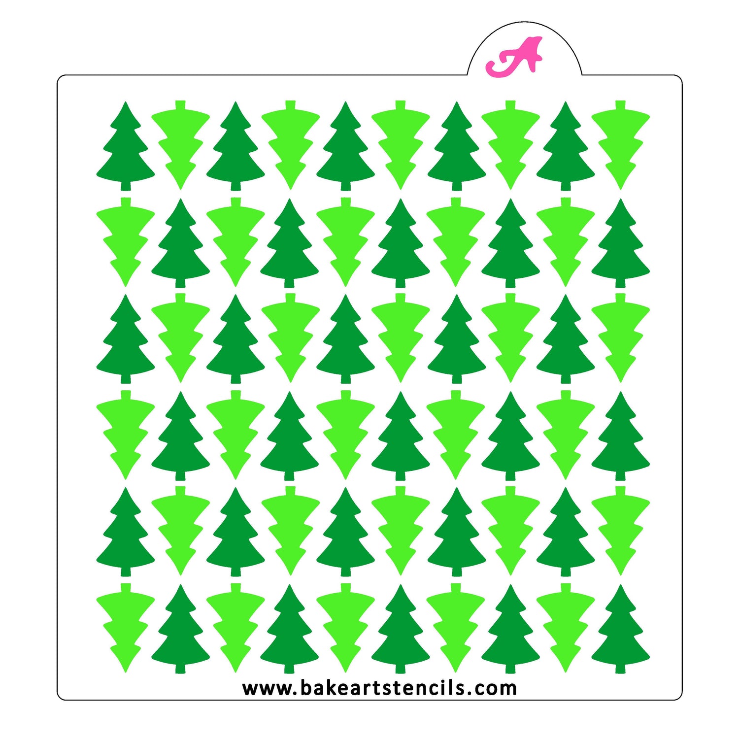 Crisscross Trees Pattern Cookie Stencil