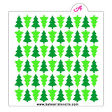 Crisscross Trees Pattern Cookie Stencil