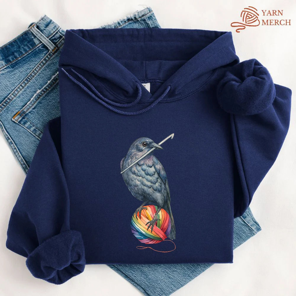 Crochet Crow Hoodie