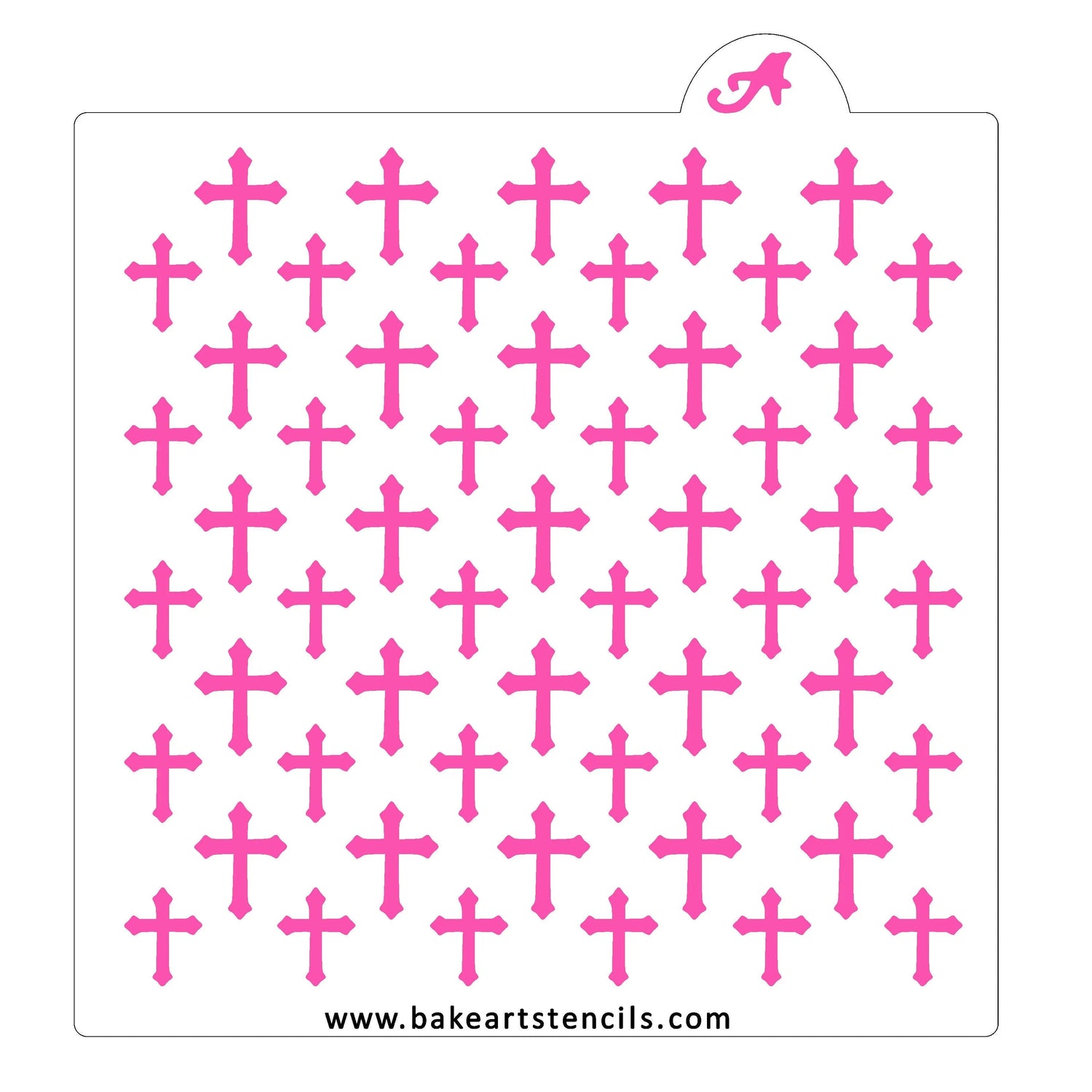Crosses Pattern Cake Stencil