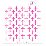 Crosses Pattern Cake Stencil