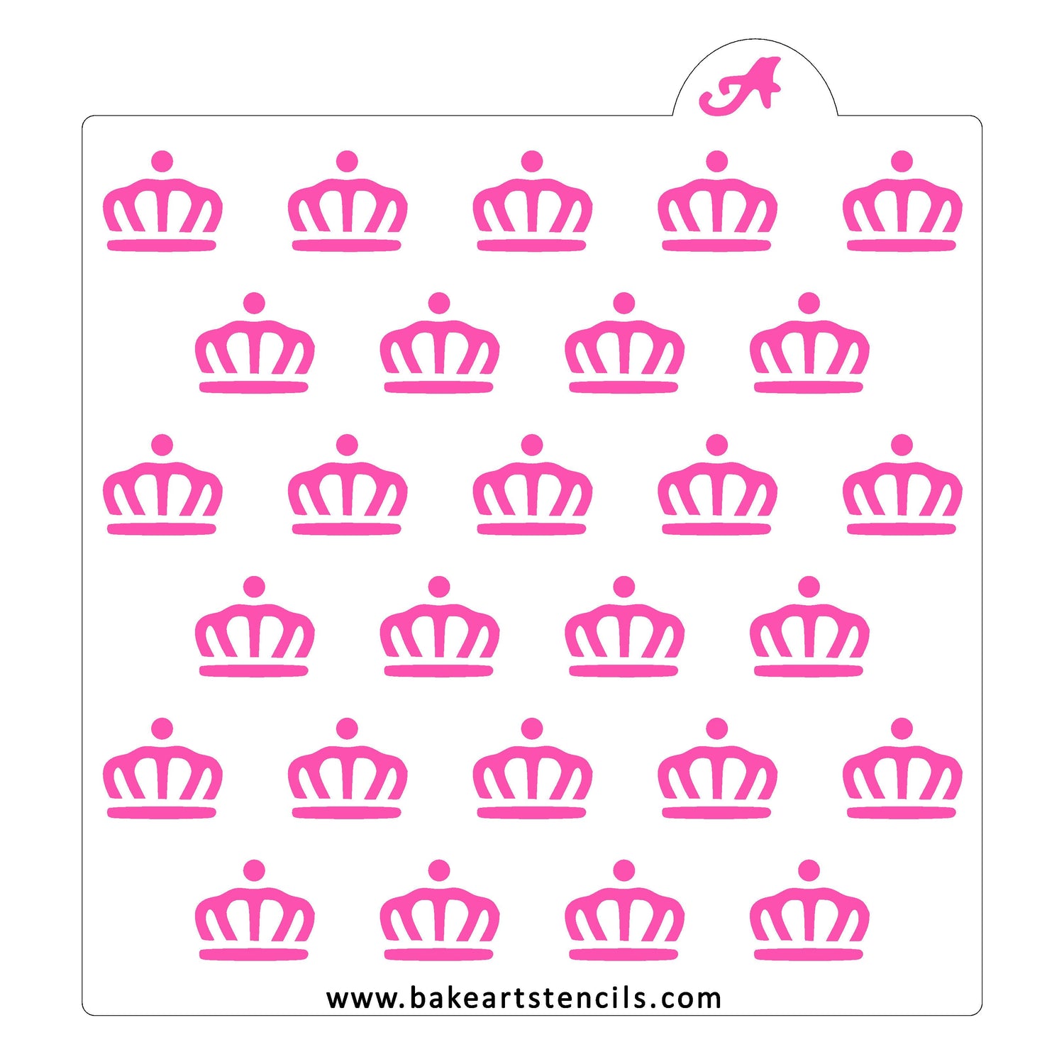 Crown Pattern Cookie Stencil