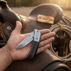 Rosewood Ridge Folder Knife 6" Handmade Rosewood Handle Liner Lock by JW SteelCrafts, product image 4