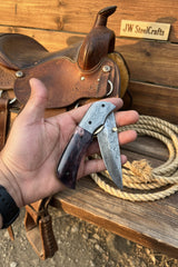 Rosewood Ridge Folder Knife 6" Handmade Rosewood Handle Liner Lock by JW SteelCrafts