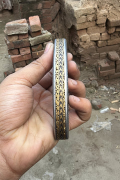 Obsidian Mosaic Folder Knife 8" Handmade Damascus Liner Lock by JW SteelCrafts, product image 7