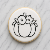 Floral Pumpkin PYO Cookie Stencil