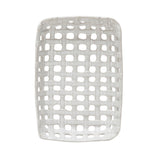 Handmade Reactive Glaze Cream Stoneware Basket Dish