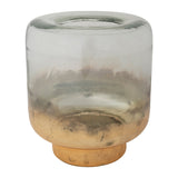 Gold Mercury Glass Hurricane Candle Holder by Rust & Cinder, product image 5
